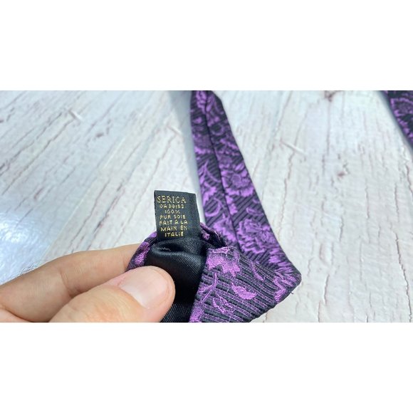 Serica mens necktie 100% silk mad in italy tie - Picture 3 of 8